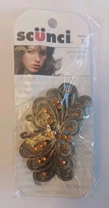 Scünci Genuine Crystal Butterfly Hair Barrette/Clip 1-PC 36711-A VTG 2005 NEW - Picture 1 of 7