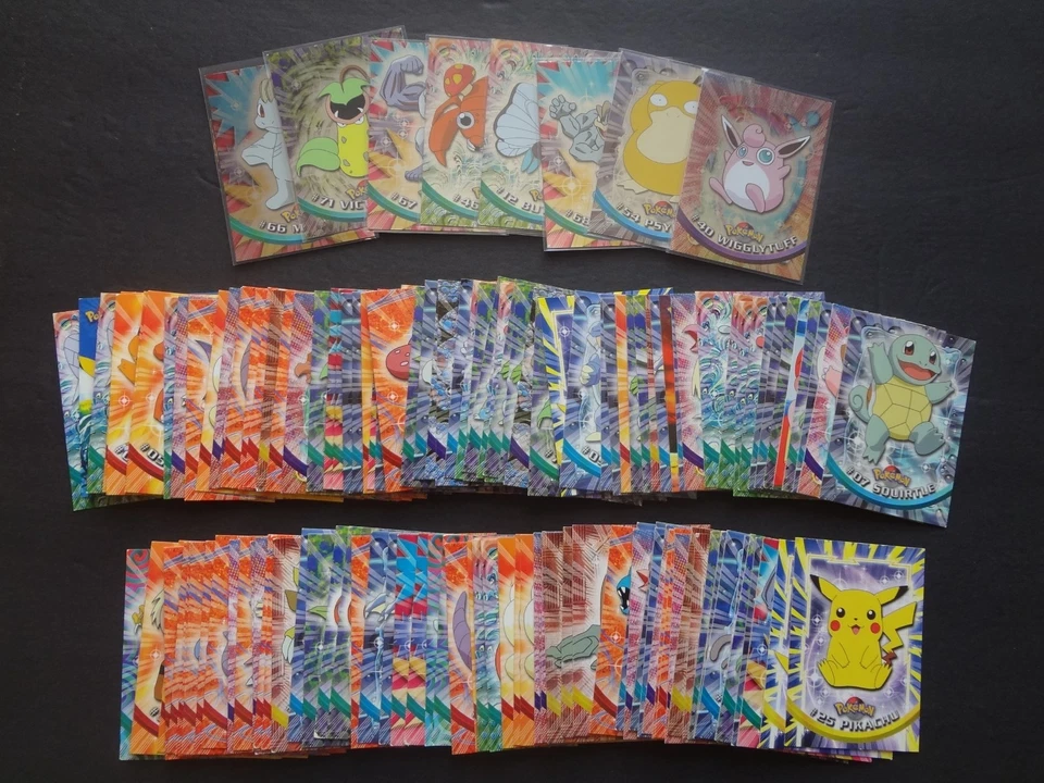 1999 Topps Pokemon TV Animation Blue Logo Series 1 Lot x140 (inc 8 foil) LP-MP - Image 1 of 1