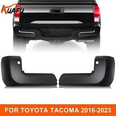 Bumper End For Toyota Tacoma 2016-2022 Set of 2 Rear LH and RH Black - Image 1 of 4