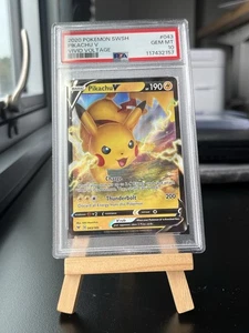 2020 Pokemon Vivid Voltage #043 Pikachu V PSA 10 Gem Mint 💎 - Bild 1 von 2