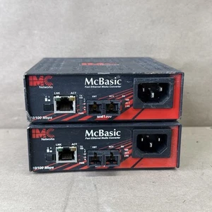 lot of 2 IMC MCBASIC 10/100 1300 STANDALONE MEDIA CONVERTER 55-10263 - Afbeelding 1 van 3