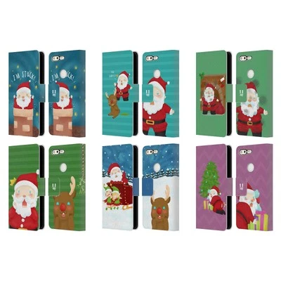 HEAD CASE DESIGNS SANTAS MISADVENTURES LEATHER BOOK CASE FOR GOOGLE PHONES - image 1 of 4