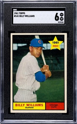 1961 Topps Billy Williams RC Rookie #141 Chicago Cubs Graded SGC 6 EX-MT - Image 1 of 2