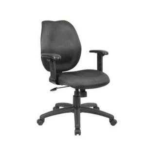 Black Task Chair with Adjustable Arms - Picture 1 of 8