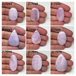 Natural Kunzite Gemstone Cabochon Loose Gemstone For Jewelry Making - Picture 1 of 109