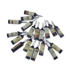 20pcs Black Color Red Wine Bottle Shaped Resin Pendant Charms Jewelry Findings