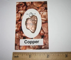 1" TROMMELT POLIERT KUPFER METALL NUGGET STERLINGSILBER DRAHT WICKEL ANHÄNGER *1 - Bild 1 von 8