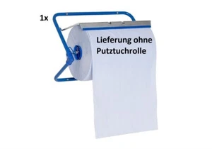 1x Wandhalterung blau für Putzrolle bis 40cm Rollenbreite Putztuchrollenhalter - Bild 1 von 1
