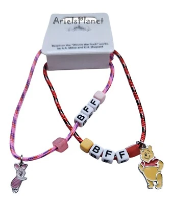 Disney Parks Winnie the Pooh & Piglet BBF Adjustable Bracelet Set of 2
