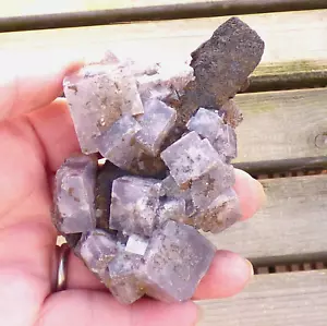 Purple Grey Fluorite Siderite Boltsburn Mine Weardale UK Mineral Specimen 9cm - Picture 1 of 21