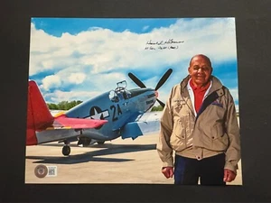 Harold Brown Rare! signed autographed Tuskegee WW2 8x10 photo Beckett BAS coa - Picture 1 of 1