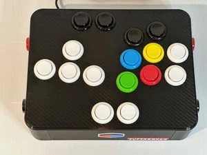 USB sin palanca FightStick retro controlador arcade botones cóncavos palo de lucha negro - Imagen 1 de 4