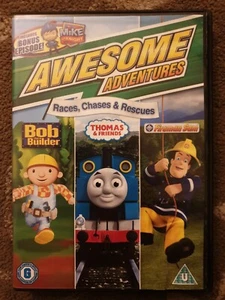 AWESOME ADVENTURES RACES CHASES AND RESCUES DVD THOMAS BOB BUILDER FIREMAN SAM - Picture 1 of 3