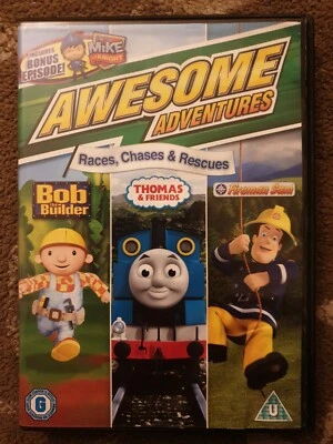 AWESOME ADVENTURES RACES CHASES AND RESCUES DVD THOMAS BOB BUILDER FIREMAN SAM - Image 1 of 3