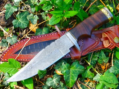 Jagdmesser Damastmesser Outdoormesser  Handgeschmiedet Damaszener Stahl (FH010) - Bild 1 von 4