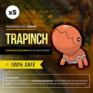 x5 Trapinch Pokemon #328 GO Gen 3 Hoenn - Bild 1 von 4