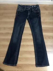 Pantalones de mezclilla Miss Me JS400982 corte bota, joyas con cuentas, lavado en medicina, 29x33 - Imagen 1 de 6