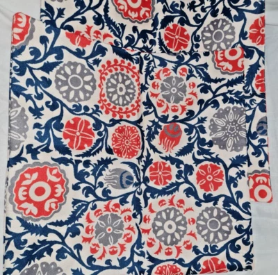 Orange Blue Ethnic Boho Pillow Covers 18X18 Inch Set of 2 Bohemian - Image 1 of 4