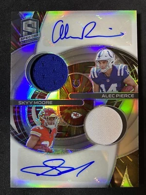 2022 Panini Prizm Alec Pierce/ Skyy Moore Dual Auto/Patch - Image 1 of 3