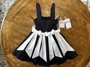 Jottum Simply Dutch -NWT- Black And White Pleated Fit And Flare Dress | Size 2T - Picture 1 of 14