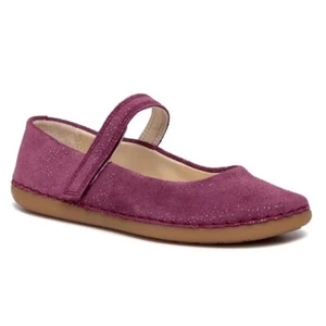 CLARKS Kids' Skylark Plum Suede Sparkly Mary Jane Shoes Size 9.5 Or 27 EUR - Picture 1 of 7