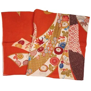 Vintage Rayon Chirimen Furoshiki Abarenoshi Banddruck Größe: 68 x 69 cm: I - Bild 1 von 3