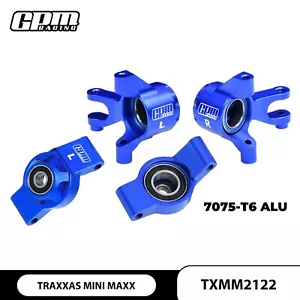 GPM 7075Alu Front Steering Blocks &Rear Hubs Big Bearing TRAXXAS Mini Maxx XRT - Picture 1 of 12