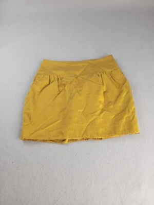 Falda para mujer Love 21 lápiz amarillo/mostaza forrada con volantes talla mediana Foto 1 de 4