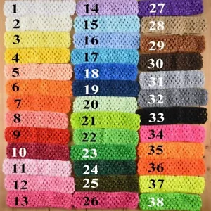 BANDEAU EXTENSIBLE SERRE TÊTE CHEVEUX DENTELLE CROCHET ENFANT FEMME - B12 - Photo 1/41