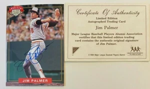 1994 Nabisco All-Star Legends Jim Palmer Tarjeta Autografiada Orioles Salón de la Corte - Imagen 1 de 1