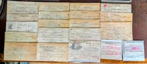 1880s–1890s Victorian Manchester & Huddersfield Invoices x20 – Textile & Woollen - Picture 1 of 5