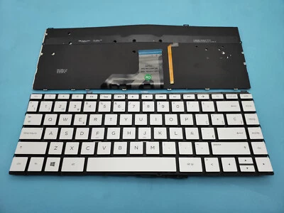NEW For HP ENVY 13-ah0000 13-ah1000ns 13-ah0003la Latin Spanish Keyboard Silver - Image 1 of 3