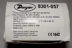 Interruptor de presión diferencial Dwyer 8301-057 - Imagen 1 de 5