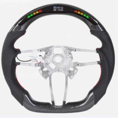 Carbon Fiber LED Steering Wheel For 2014+ Porsche Cayenne Macan 911 718 - Image 1 of 4