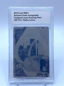 2010 Leaf MMA Thales Leites Autograph Printing Plate UFC Collectable 1/1 RARE - Bild 1 von 2