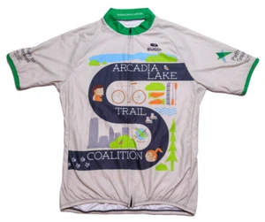 SUGOI Cycling Jersey Arcadia Lake Trail Oklahoma Full Zip Green XL - Picture 1 of 8