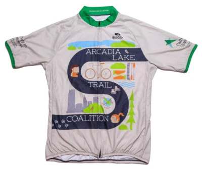 Camiseta deportiva de ciclismo SUGOI Arcadia Lake Trail Oklahoma cremallera completa verde XL Foto 1 de 4
