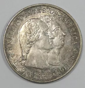 1900 Lafayette Commemorative Silver Dollar ALMOST UNCIRCULATED+ - Picture 1 of 4