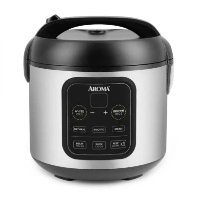 Aroma Housewares ARC-994SB Rice & Grain Cooker Slow Cook, Steam, Oatmeal,