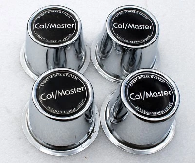 Juego de 4 TAPAS CENTRALES DE RUEDA CROMADAS CAL/MASTER NUEVAS (1015) Cal Custom NORS Foto 1 de 4