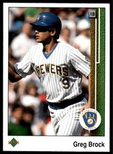 1989 Upper Deck Greg Brock Milwaukee Brewers #543