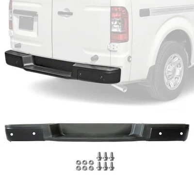 Black Steel Rear Bumper Assembly For 2012-2021 Nissan NV1500 NV2500 NV3500 - Image 1 of 4