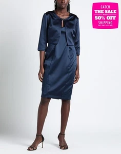 RRP€465 FABIANA FERRI Satin Dress Suit IT48 US12 UK16 XXL Embellished Lace Parts - Picture 1 of 7