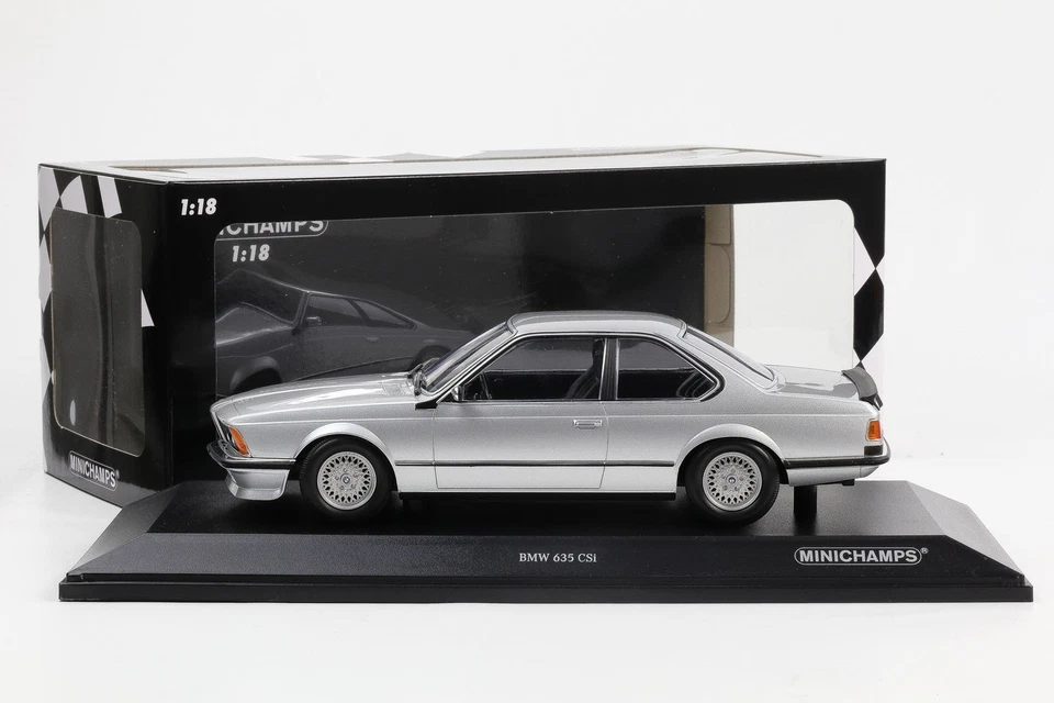 BMW 635 CSI E24 6ER SERIE 6 1982 ARGENTO MINICHAMPS 155028107 1 18 SERIE 6