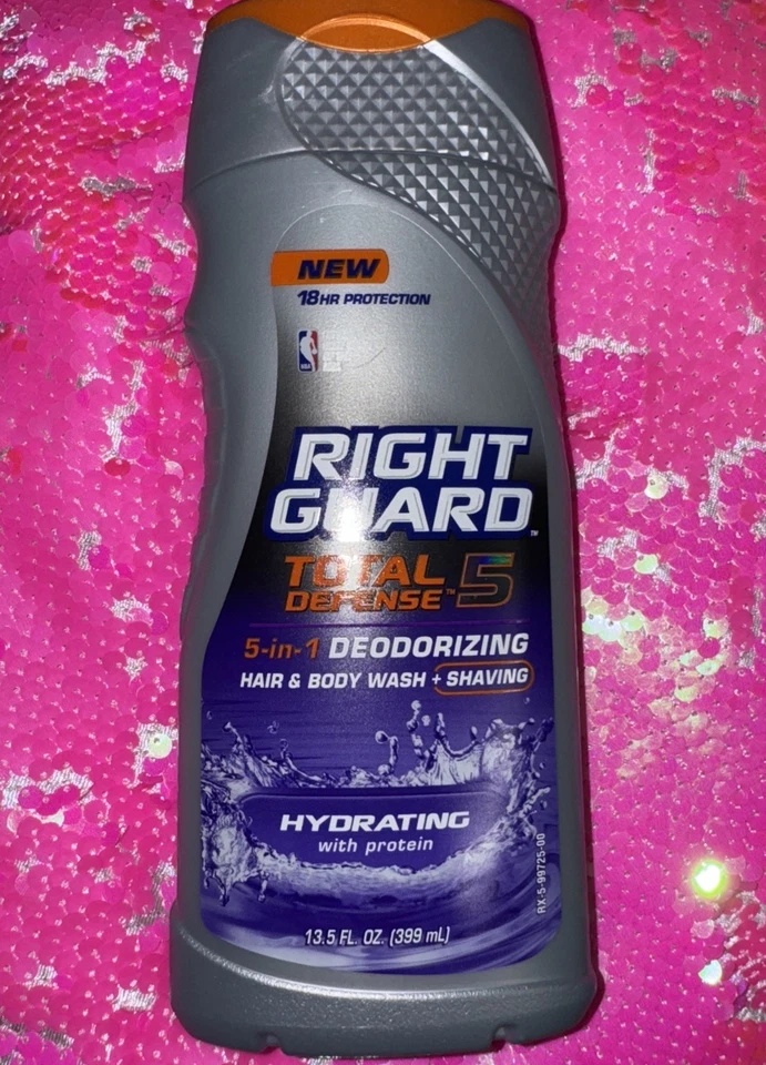 Right Guard Total Defense 5 保湿头发和沐浴露,13.5 盎司全新已停产 — 第 1/2 张图片