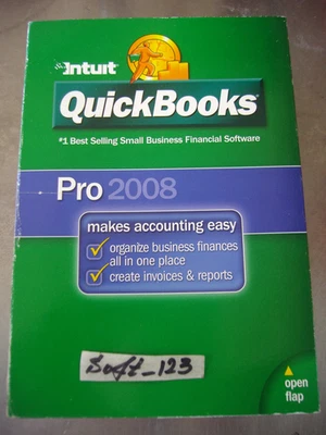INTUIT QUICKBOOKS PRO 2008 FOR WINDOWS FULL RETAIL US VERSION =NEW SEALED BOX= - Image 1 of 4