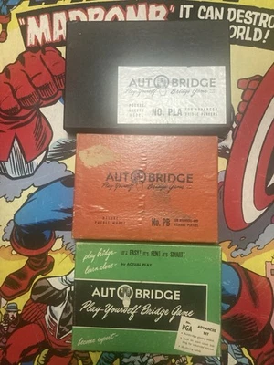Lot Of 3 Vintage & Antique Auto Bridge Play Yourself Card Game Sets PB PLA PHA - Image 1 of 4