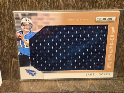 2011 Rookies &  Stars RC Relic Jake Locker #D /25 Jumbo JerseyPatch Titans - Image 1 of 2