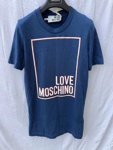 Navy blue Love Moschino cotton t-shirt dress #streetwear size 8 UK - Picture 1 of 4
