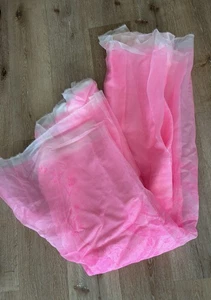 Vintage italienischer reiner Seidenstoff rosa transparent Seta Pura 58”x384” Schneiderei - Bild 1 von 22